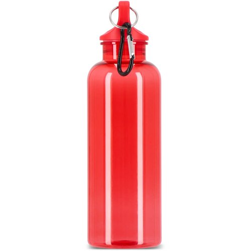 Noa waterfles R-PET 500 ml Transparant transparant / rood
