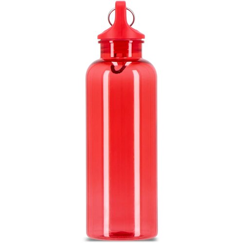 Noa waterfles R-PET 500 ml Transparant transparant / rood