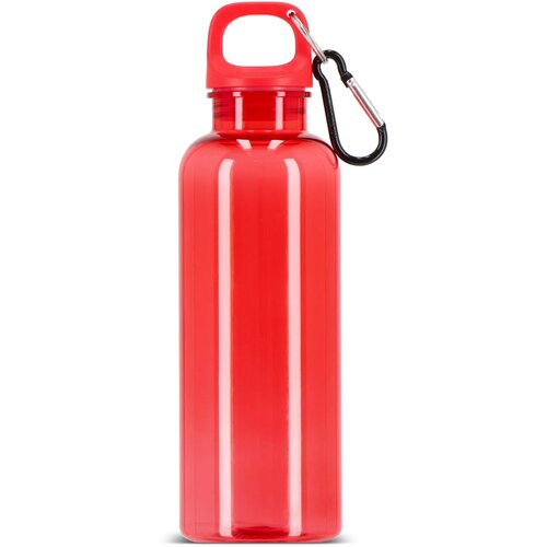 Noa waterfles R-PET 500 ml Transparant transparant / rood