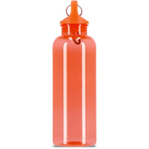 Noa waterfles R-PET 500 ml Transparant transparant / oranje