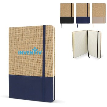 Notitieboek jute R-PET zwart