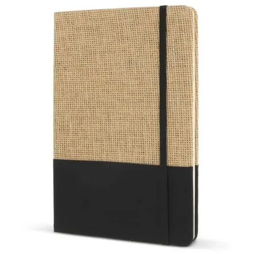 Notitieboek jute R-PET zwart