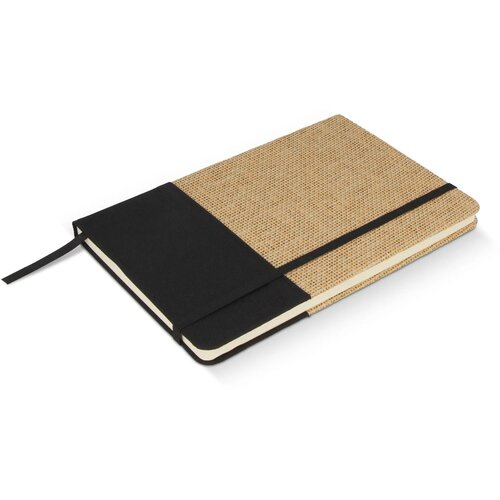 Notitieboek jute R-PET zwart