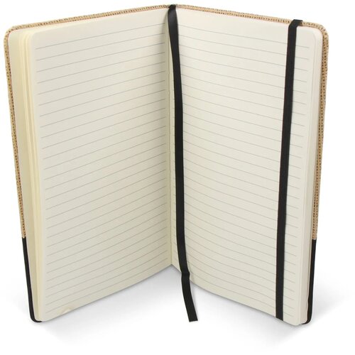 Notitieboek jute R-PET zwart