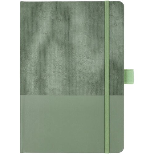 Notitieboek Thermo-leder A5 donker bruin / groen