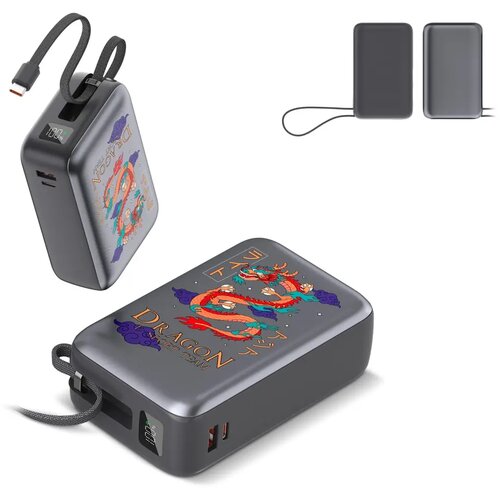 Nova Laptop 65W Powerbank met ingebouwde USB-C kabel 30000 mAh