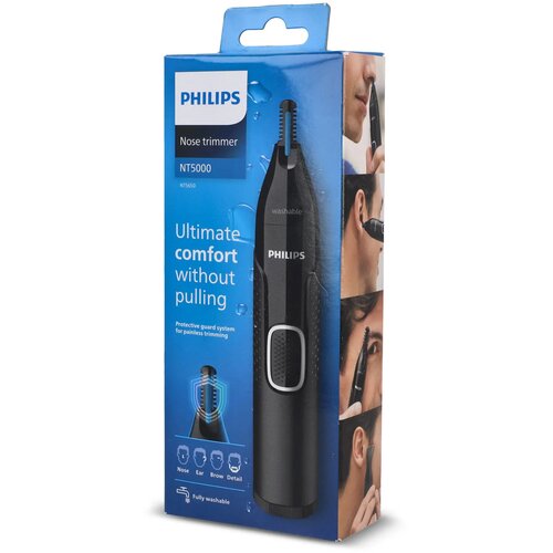 NT5650|Philips Neus-, oor-, wenkbrauwen detailtrimmer met 5 accessoires zwart