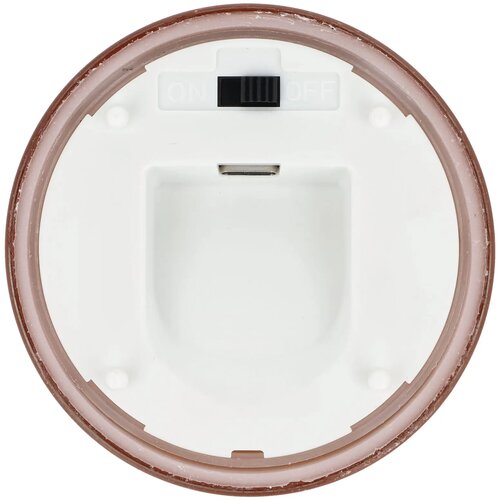 Nyelle oplaadbare LED Wax kaars in glas bruin