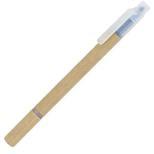 Papieren tekstmarker balpen blauw
