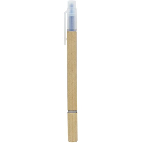 Papieren tekstmarker balpen blauw