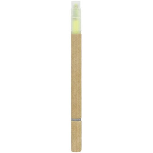 Papieren tekstmarker balpen geel