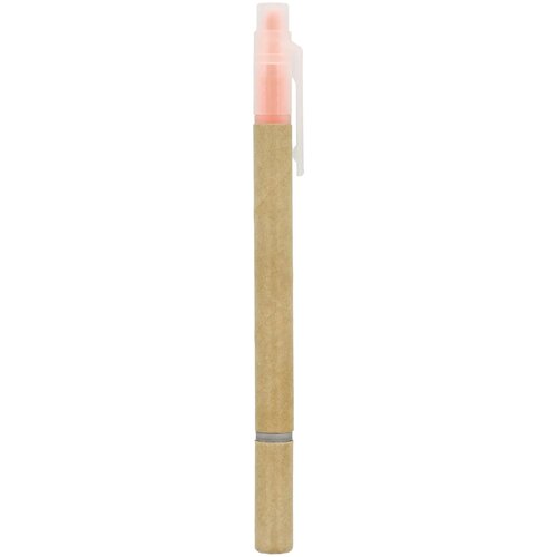 Papieren tekstmarker balpen oranje