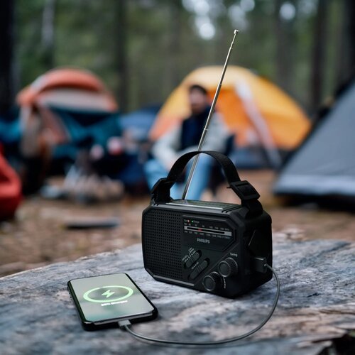 Philips TAR1609 Noodradio met Analoge FM/AM-tuner en Zaklamp zwart