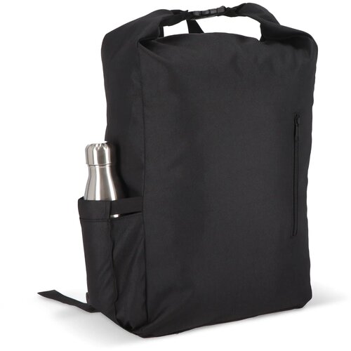 R-PET 600D Rolltop gesp rugzak 20L zwart