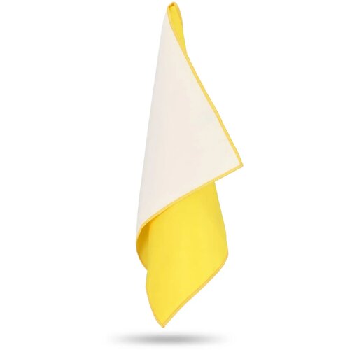 R-PET sneldrogende sport handdoek 40x80cm met etui (200g/m²) sublimatie geel