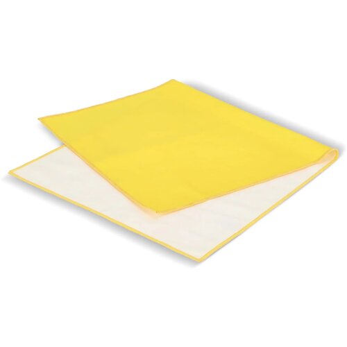 R-PET sneldrogende sport handdoek 40x80cm met etui (200g/m²) sublimatie geel
