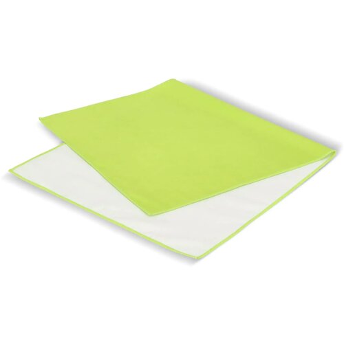 R-PET sneldrogende sport handdoek 40x80cm met etui (200g/m²) sublimatie lichtgroen