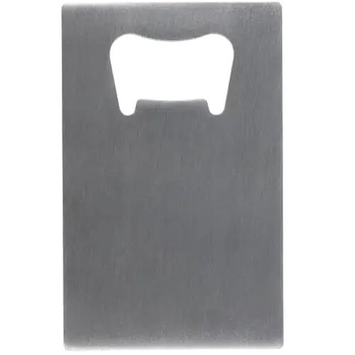 RVS flesopener in creditcardformaat zilver
