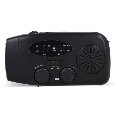 SafeSound Noodradio met Zonne-energie en Opwindbaar zwart