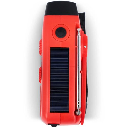 SafeSound Noodradio met Zonne-energie en Opwindbaar rood