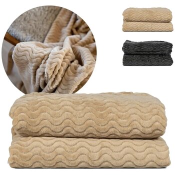 Sagaform Agnes fleece deken 130x170 cm beige