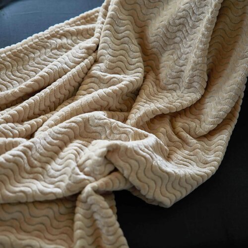 Sagaform Agnes fleece deken 130x170 cm beige