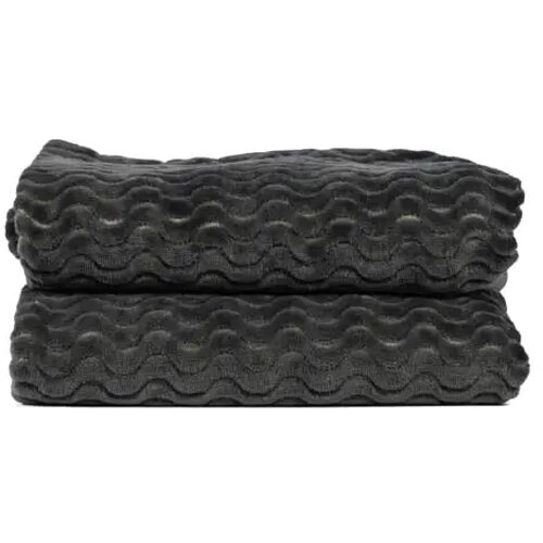 Sagaform Agnes fleece deken 130x170 cm donker grijs