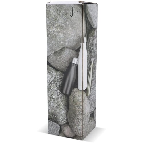 Sagaform Nils stalen fles gepoedercoat 500 ml dried green 500 ml