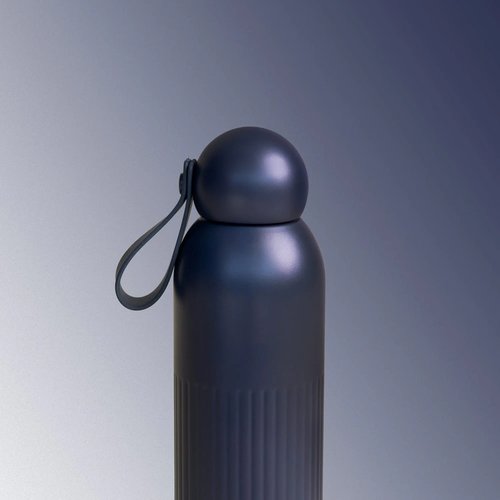 Sagaform Tekla gerecycled stalen fles Blauw