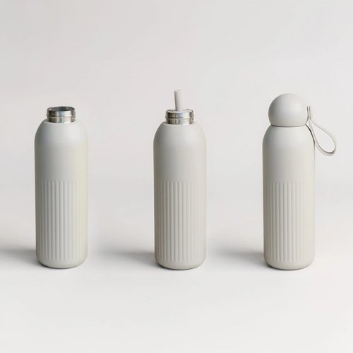 Sagaform Tekla gerecycled stalen fles Beige
