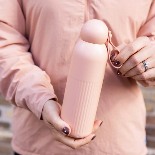 Sagaform Tekla gerecycled stalen fles Roze