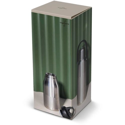 Sagaform Theo gerecycled thermosfles Zilver 1000 ml