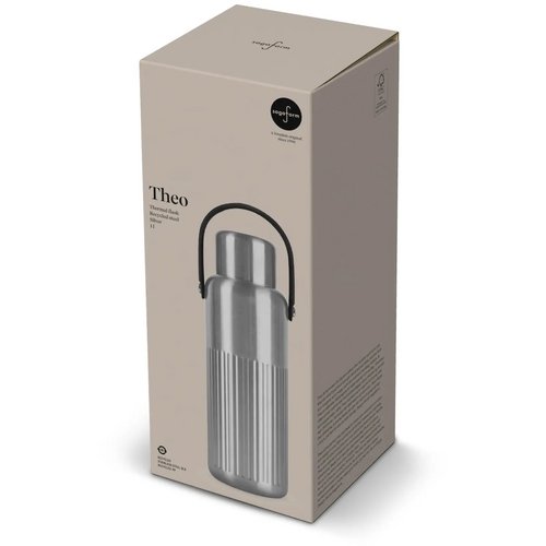 Sagaform Theo gerecycled thermosfles Zilver 1000 ml