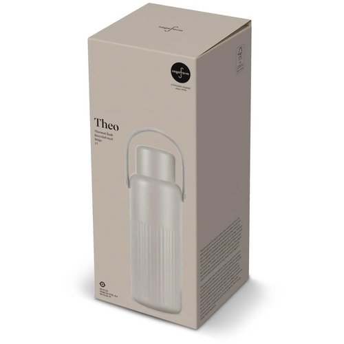 Sagaform Theo gerecycled thermosfles Beige 1000 ml
