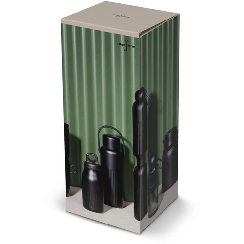 Sagaform Theo gerecycled thermosfles Zwart 1000 ml