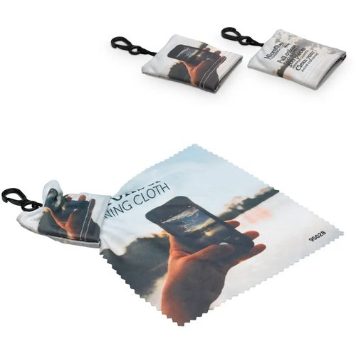Sleutelhanger met Microvezel schoonmaakdoekje