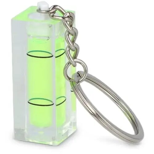 Sleutelhanger met waterpas transparant