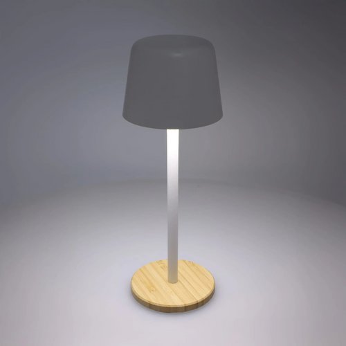 Solis Dimbare Tafellamp met Bamboe basis wit