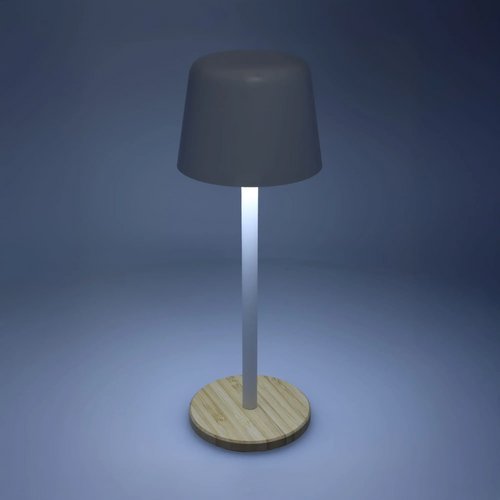 Solis Dimbare Tafellamp met Bamboe basis wit