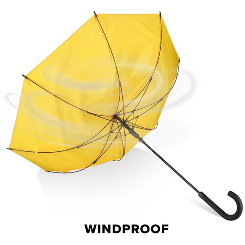 Verdure 190T Pongee 23" Winddichte haakparaplu Geel
