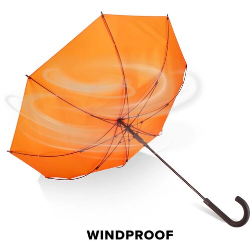 Verdure 190T Pongee 23" Winddichte haakparaplu Oranje