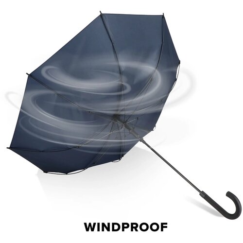 Verdure 190T Pongee 23" Winddichte haakparaplu Blauw