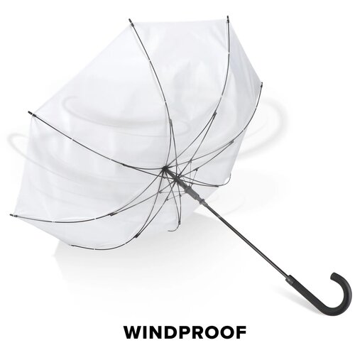 Verdure 190T Pongee 23" Winddichte haakparaplu Wit