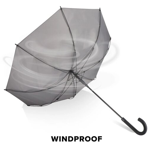 Verdure 190T Pongee 23" Winddichte haakparaplu Grijs