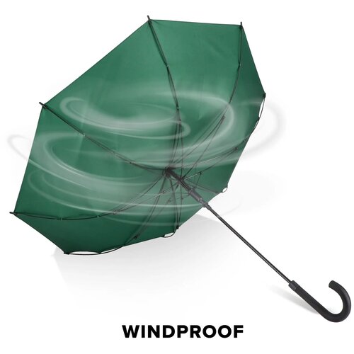 Verdure 190T Pongee 23" Winddichte haakparaplu Groen