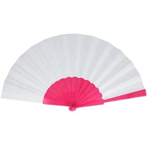 Waaier plastic &amp; polyester roze