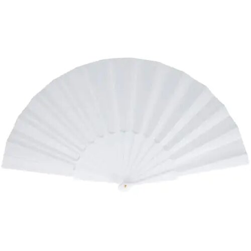 Waaier plastic &amp; polyester wit