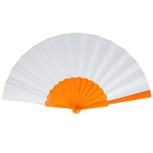 Waaier plastic &amp; polyester oranje