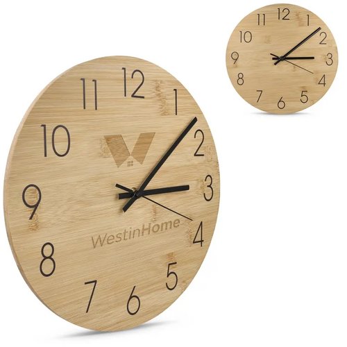 Wandklok bamboe