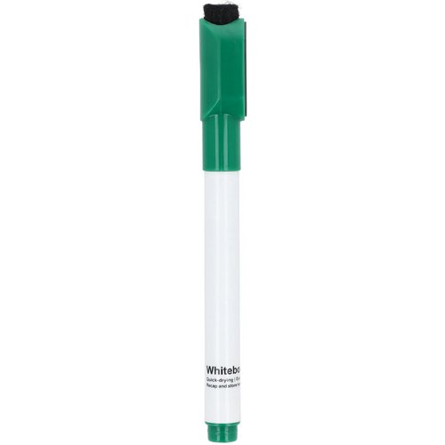Whiteboardmarker met magneet en wisser groen